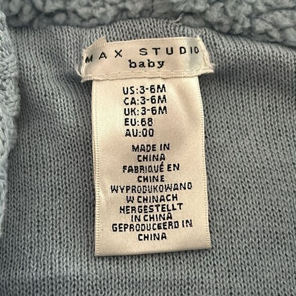 Max Studio Baby Sweater Romper - NWT - Light Blue -3 to 6 months - Picture 3 of 6